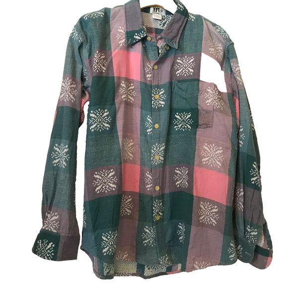 Vintage Best Original needlepoint 100% cotton middle east shirt size L